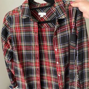 J.Jill bottom down plaid top